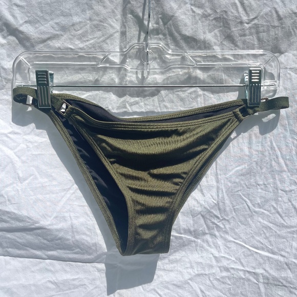 Cheeky Army Green Strappy Victoria Secret Bikini Bottom - NEVER WORN - Picture 1 of 3